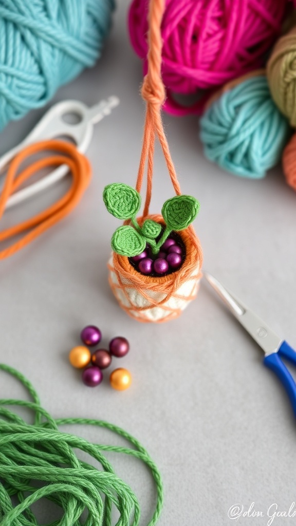 mini crochet plant image
